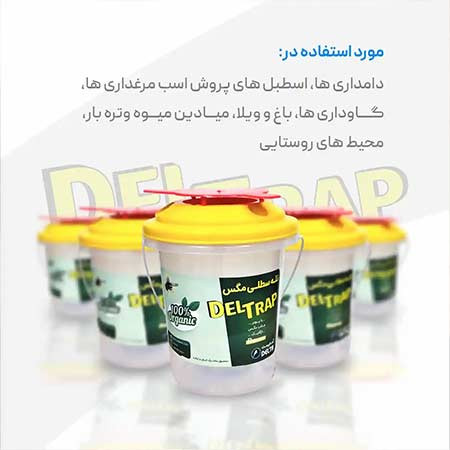 تله سطلی مگسdeltrap با پودر جاذب راسیون